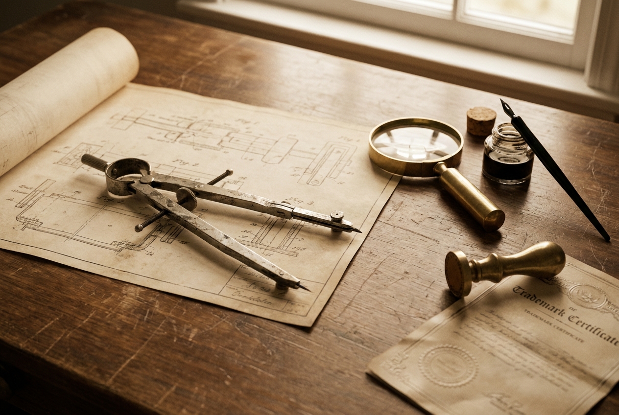 Texas trademark attorney reviewing a USPTO application — Lone Star Counsel intellectual-property practice (illustrative)